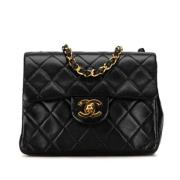 Chanel Vintage Pre-owned Laeder crossbodyvskor Black, Dam