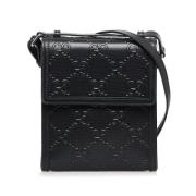 Gucci Vintage Pre-owned Laeder crossbodyvskor Black, Dam