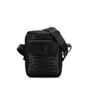 Bottega Veneta Vintage Pre-owned Laeder crossbodyvskor Black, Dam