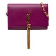 Yves Saint Laurent Vintage Pre-owned Laeder crossbodyvskor Purple, Dam