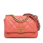 Chanel Vintage Pre-owned Laeder axelremsvskor Pink, Dam