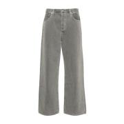 Agolde Grå Wide Leg Denim Byxor Gray, Dam