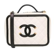 Chanel Vintage Pre-owned Laeder handvskor White, Dam