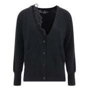 Ermanno Scervino Svart Cardigan Tröja Black, Dam