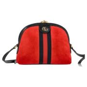 Gucci Vintage Pre-owned Mocka crossbodyvskor Red, Dam