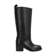 Bally Svarta Läder Ankelboots Black, Dam