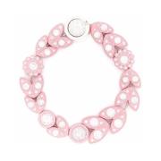 Bottega Veneta Kristall Blomma Magnetiskt Armband Pink, Dam