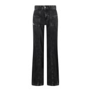 Diesel Flare Jeans D-Akii 068hn Black, Dam