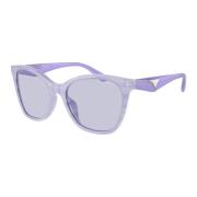 Emporio Armani Stiliga solglasögon med unik design Purple, Dam