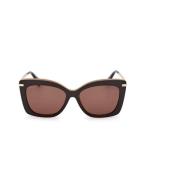 Max Mara Fyrkantiga Bruna Solglasögon Beth Mm0101 Brown, Dam