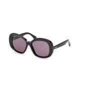 Max Mara Svart Rök Solglasögon Edna Mm0087 01A Black, Dam