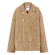 Moschino Läderjacka Beige, Dam