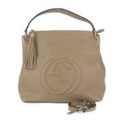 Gucci Vintage Pre-owned Laeder totevskor Beige, Dam