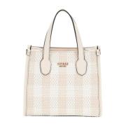 Guess Stilren Handväska Silvana Beige, Dam