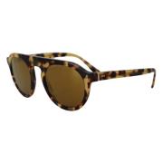 Dolce & Gabbana Bruna Tortoise Ovala Solglasögon Brown, Dam