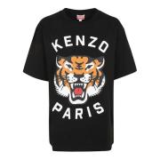 Kenzo Lucky Tiger Oversize T-shirt Black, Dam