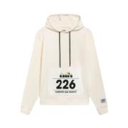 Diadora Unisex Sweatshirt White, Herr