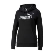 Puma Damhoodie, Ess+ 2 Col Big Logo Black, Dam