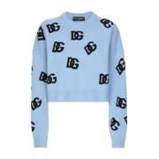 Dolce & Gabbana Klarblå Sweatshirt Aw24 Blue, Dam