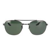 Ray-Ban Vintage Stil Solglasögon med Gröna Linser Gray, Unisex