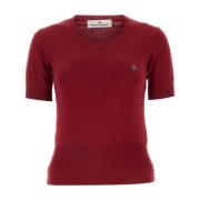 Vivienne Westwood Burgundy Cotton Blend Bea Sweater Red, Dam