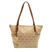 Michael Kors Pre-owned Pre-owned Canvas totevskor Beige, Dam