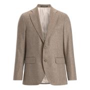 Oscar Jacobson Beige Herringbone Blazer Dresser Blazer Beige, Herr