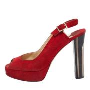 Jimmy Choo Pre-owned Pre-owned Mocka sandaler Red, Dam