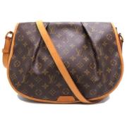 Louis Vuitton Vintage Pre-owned Canvas axelremsvskor Brown, Dam