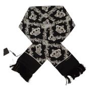 Dolce & Gabbana Kunglig Krona Sidenscarf fr Herrar Black, Herr