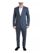 Dolce & Gabbana Blå Slim Fit 2-Delat Kostym Blue, Herr