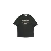 Acne Studios Avslappnad Bomull T-shirt Black, Herr