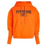 Penn&Ink N.Y Tryckt huvtröja för män Orange, Dam