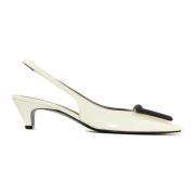 Roberto Festa Ben Vit Läder Slingback Klackar White, Dam