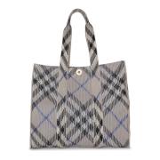 Burberry Check Print Tote Style Väska Multicolor, Dam