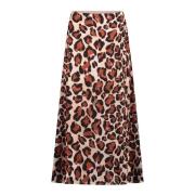 FABIENNE CHAPOT Leopard Print Maxi Skirt Brown, Dam