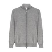 Brunello Cucinelli Mjuk texturerad kofta med gjuten dragkedja Gray, He...