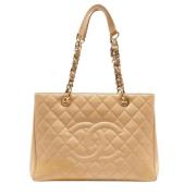 Chanel Vintage Pre-owned Laeder chanel-vskor Beige, Dam