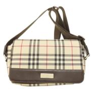 Burberry Vintage Pre-owned Canvas axelremsvskor Beige, Dam