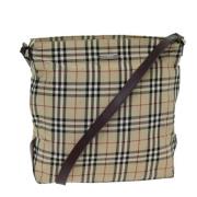 Burberry Vintage Pre-owned Canvas axelremsvskor Beige, Dam