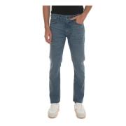 Boss Stone Washed Denim Jeans med Top Zip Blue, Herr