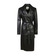 Calvin Klein Svarta Jackor Kappor Aw24 Black, Dam