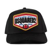 Dsquared2 Svart Bomull Baseballkeps Black, Herr