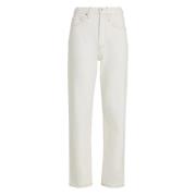 Tommy Hilfiger Klassiska Straight Jeans för Män White, Dam