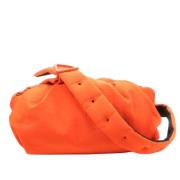 Bottega Veneta Vintage Pre-owned Canvas handvskor Orange, Dam