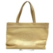 Chanel Vintage Pre-owned Laeder totevskor Beige, Dam