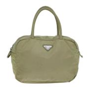 Prada Vintage Pre-owned Tyg prada-vskor Green, Dam