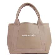 Balenciaga Vintage Pre-owned Laeder handvskor Beige, Dam