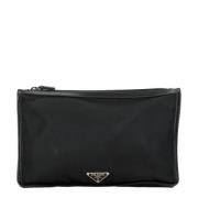 Prada Vintage Pre-owned Tyg kuvertvskor Black, Dam