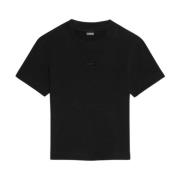 Jacquemus Långärmad Patch Logo T-shirt Black, Dam